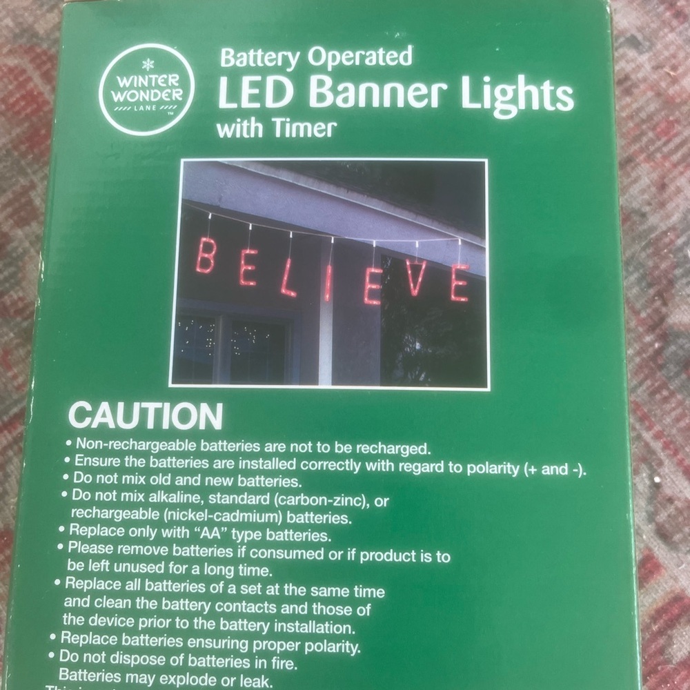 Winter Wonder LED Banner Lights with Timer - Picture 3 of 3